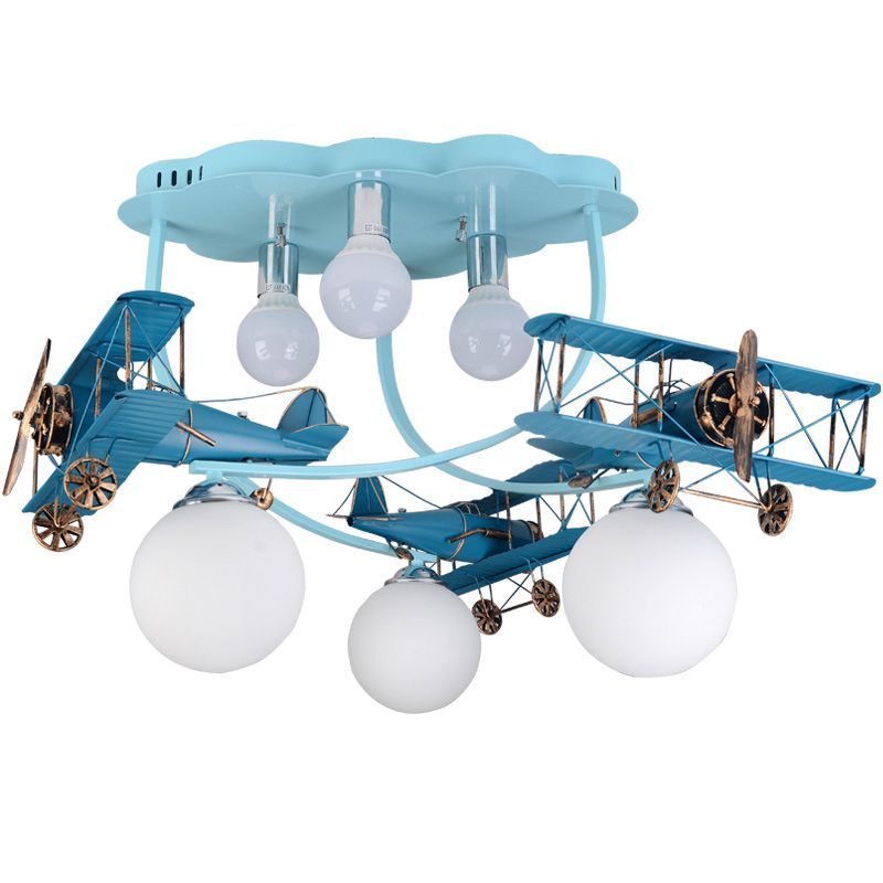 Oovov Blue Cartoon Iron Airplane Ceiling Lamp Child Room Baby Oovov Blue Cartoon Iron Airplane Ceiling Lamp Child Room Baby Boys Bedroom Light Canada 2018 From Cad 366 16 Dhgate