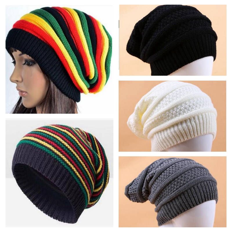 Mens Womens Ladies Girls Hats Unisex Stylish Adult Jamaican Hat With Hair ■