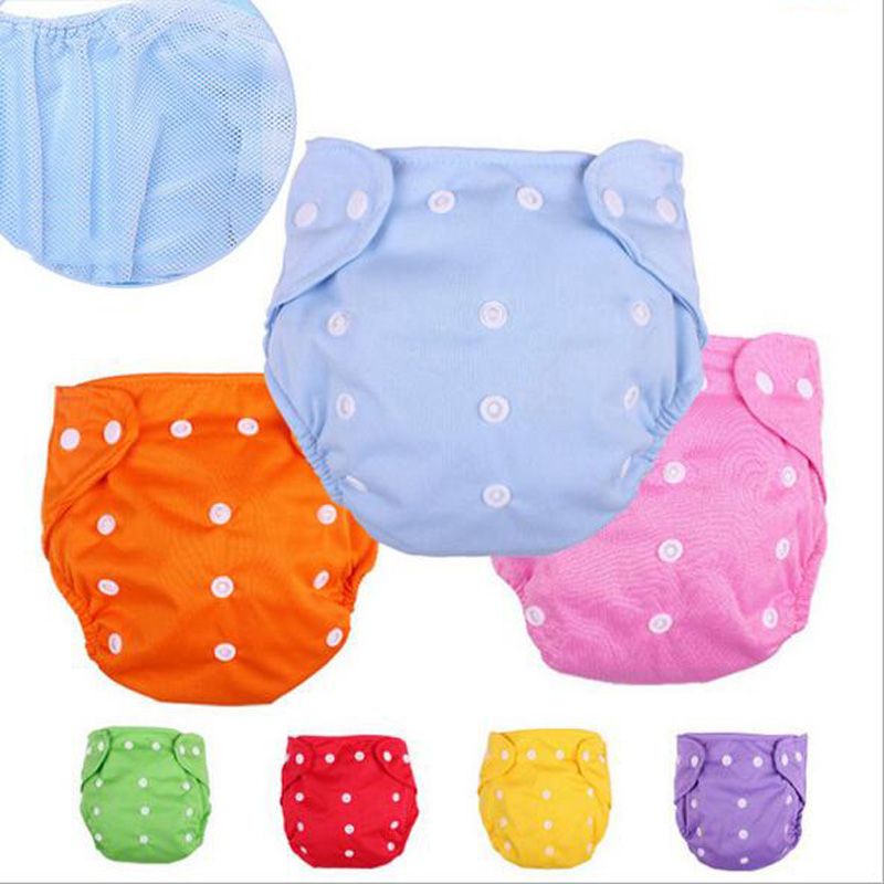 Soft Cover Washable Size Adjustable Reusable Baby Infant Nappy Cloth Diaper