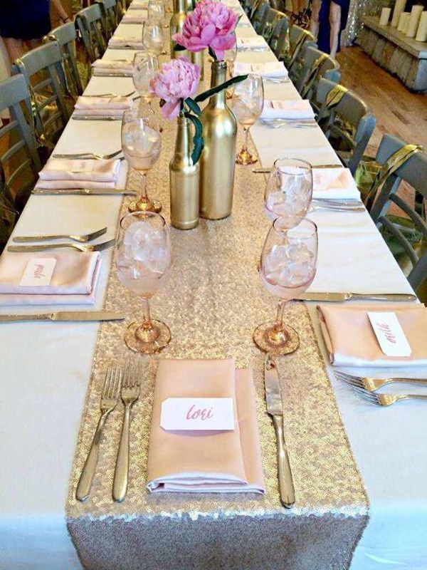 Lqiao 3mm Sequin Table Runner Luxury Champagne Flag Party Lqiao 3mm Sequin Table Runner Luxury Champagne Flag Party Supplies Fabric Decoration For Home Wedding Birthday Baby Shower Vinyl Cloths