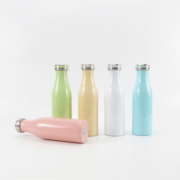 New 17OZ Stainless Steel Milk Bottle Vacuum Insulated Water Bottle
