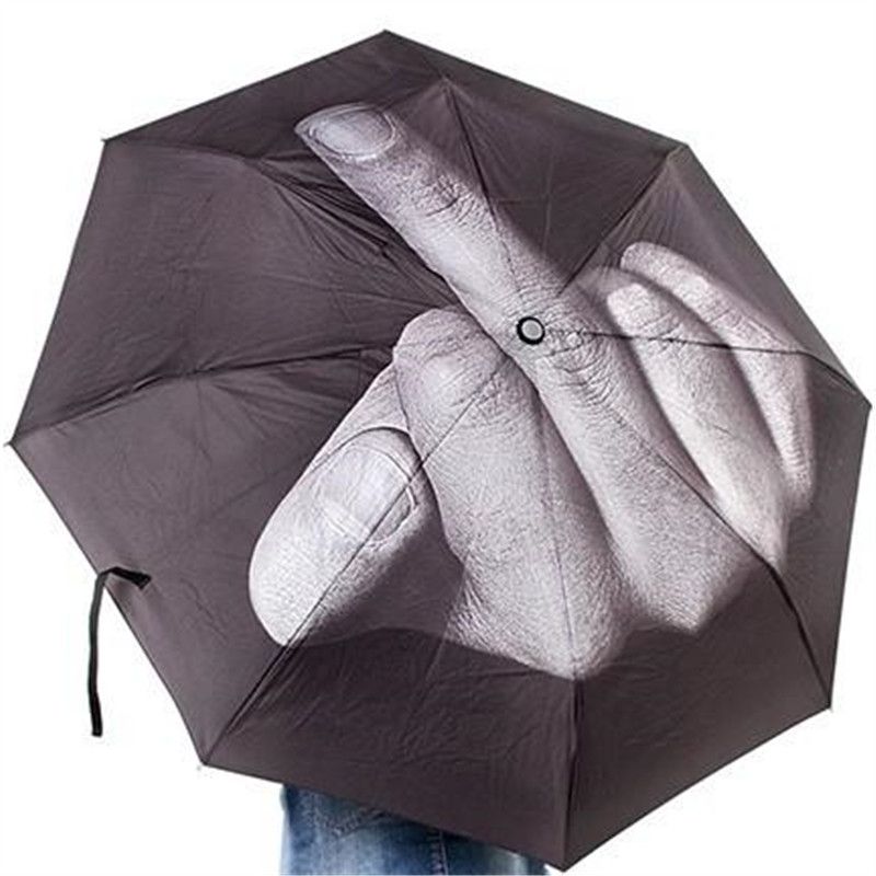 2018 creative gifts middle finger umbrella trend fashion umbrellas