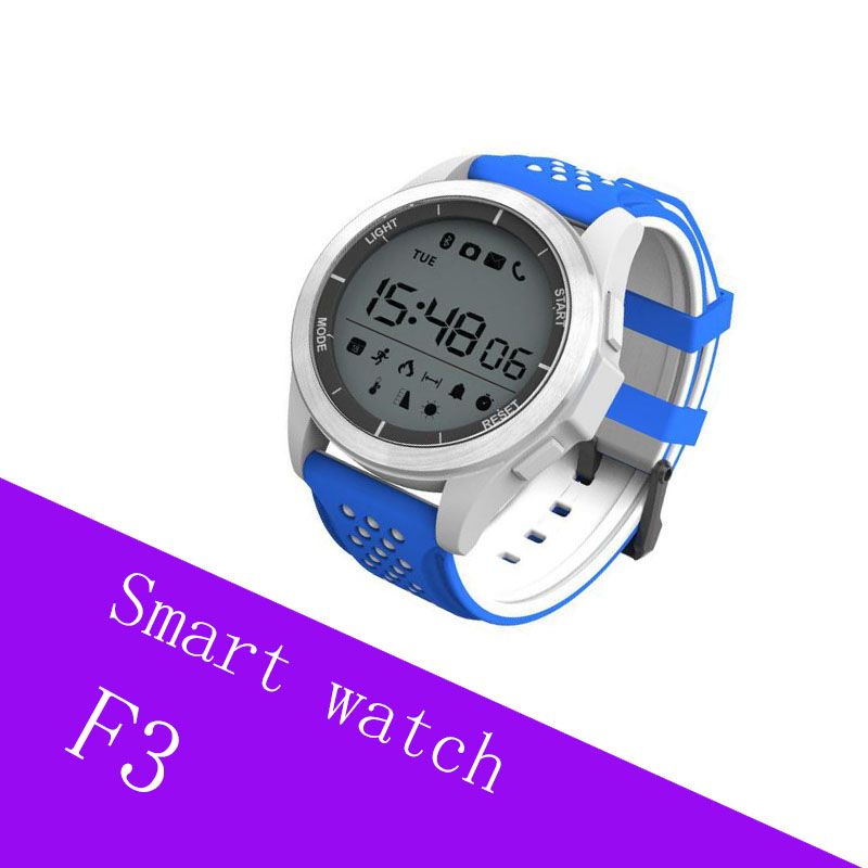smart watch f3 ip68 waterproof altitude meter thermometer pedometer smartwatch for ios android