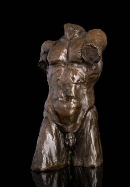 2019 Art Deco Sculpture Male Man Nude Broken Body Armless