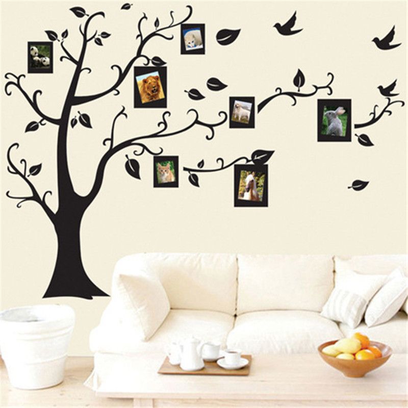 bulk 50*70cm tree of life wall stickers with photo frame wallpaper