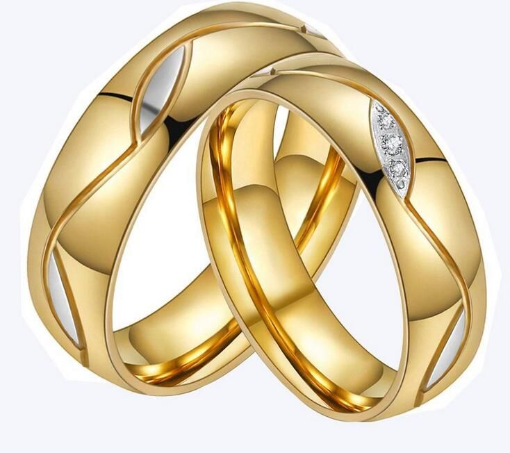Korean Fashion Classic Lovers Jewelry Personality 18k Gold Titanium