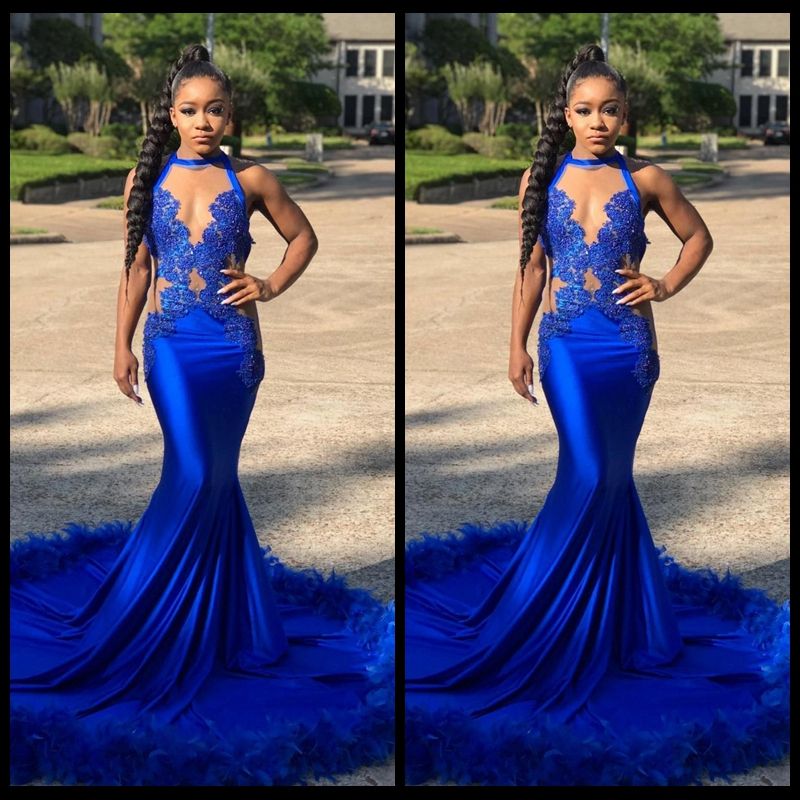 blue royal dress prom