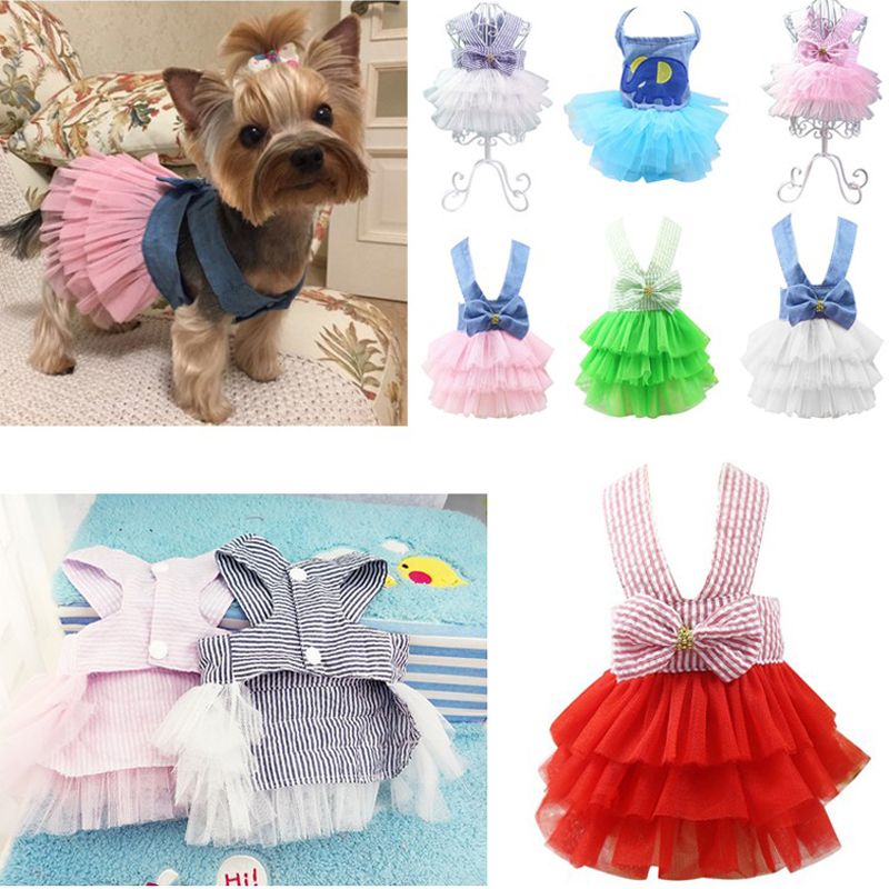 2019 Fashion Pet Dog Clothes Dress Sweety Princess Dress Small Medium ...
