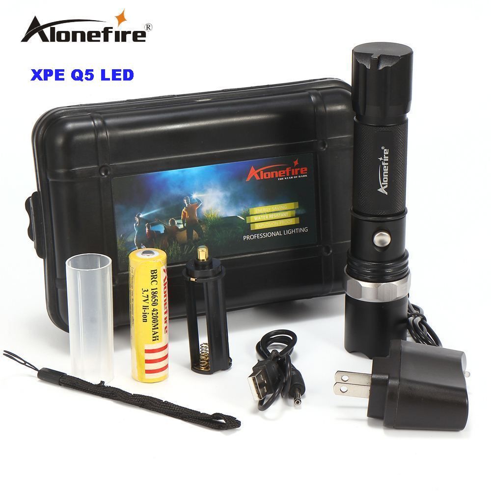AloneFire TK107 Self Defence Led Flashlight 18650 Lantern Lanterna