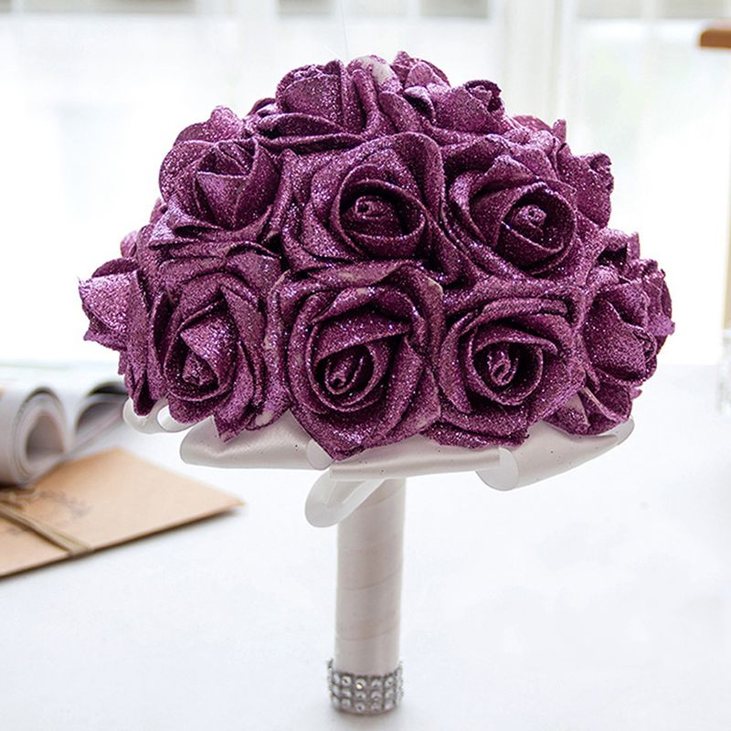 Purple And Gold Flower Bouquet