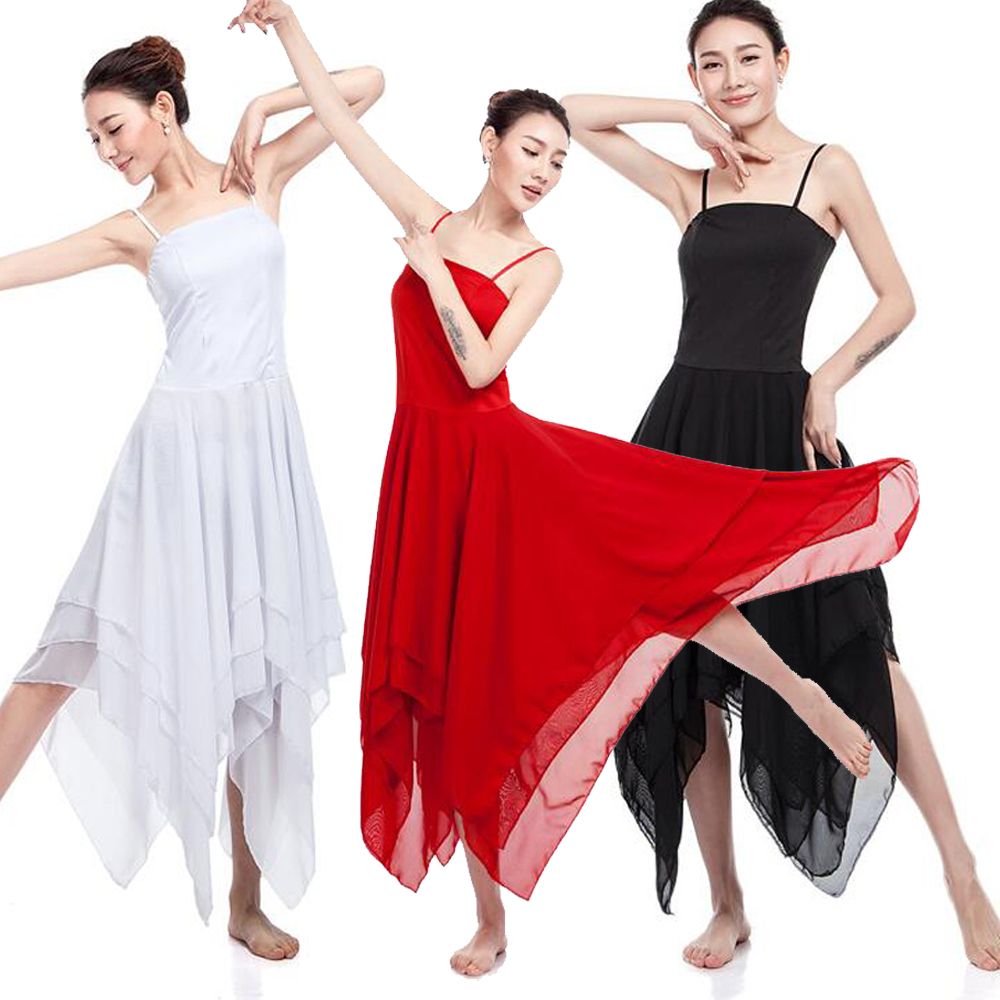 Elegant Lyrical Modern Dance Costumes for Women Ballet Dress Adult