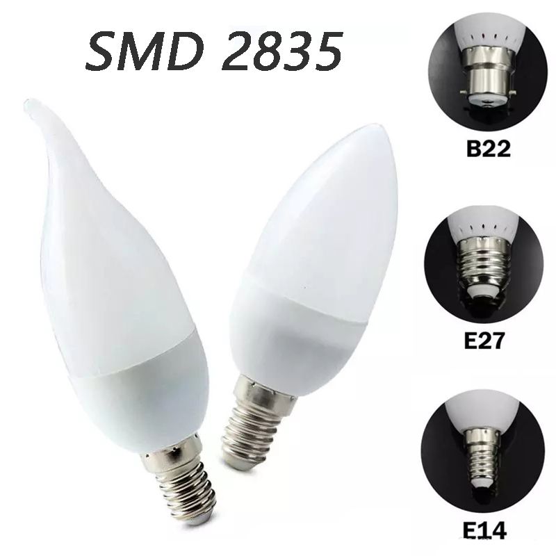 Led Candle Light Bulbs Lamp E14 E27 B22 2835 Smd Warm Cool White Led Candle Light Bulbs Lamp E14 E27 B22 2835 Smd Warm Cool White Spotlight Chandelier Plastic Shell For Home Decoration Bulb Manufacturers