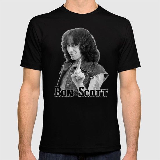 AC/DC Bon Scott Portrait 100 Cotton T Shirt From Shirtszone, 12.06