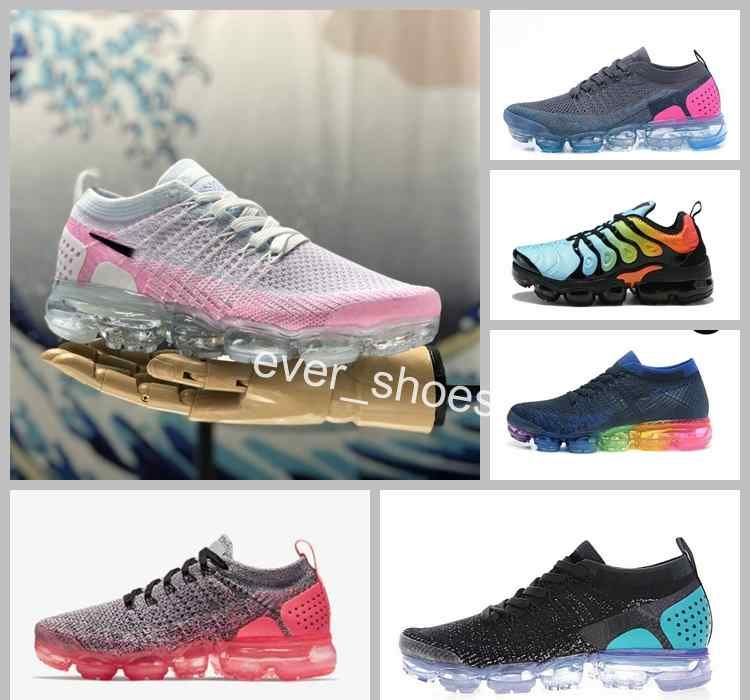 2018 New Chaussures 2.0 Plus TN Women Running Shoes Fashion Girls Maxes Sports 2 White Pink ...