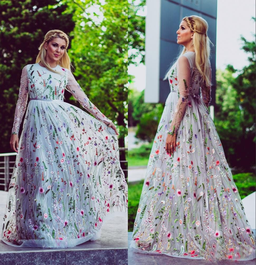 Jewel Embroidered Prom Dress