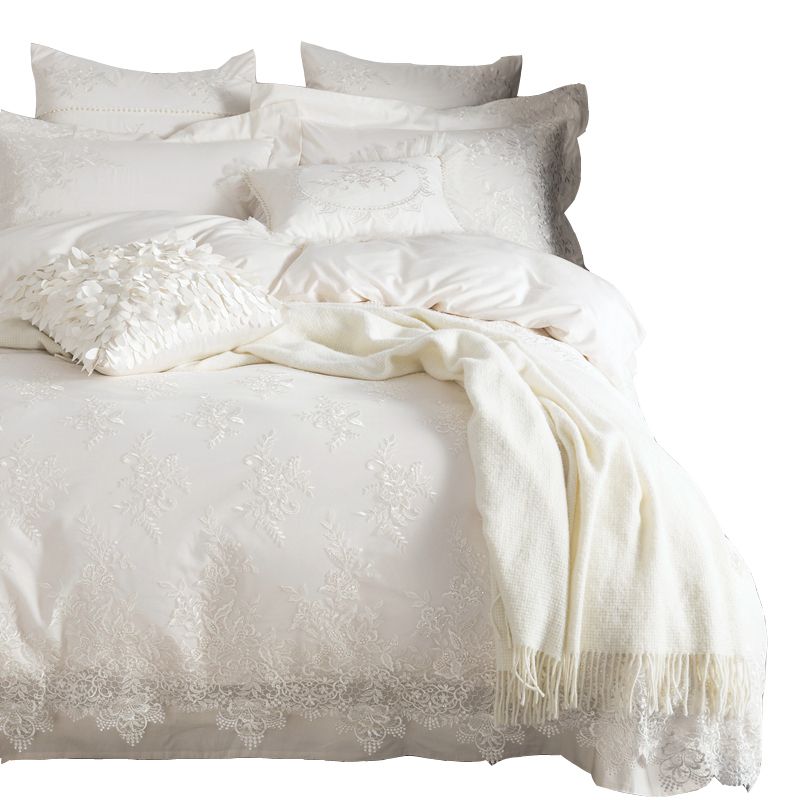 100 Egyptian Cotton Bedding Set White Luxury Embroidered Duvet 100 Egyptian Cotton Bedding Set White Luxury Embroidered Duvet Cover King Queen Bed Sheet Bedsheet Bedline Funda Nordica Comforters And Covers
