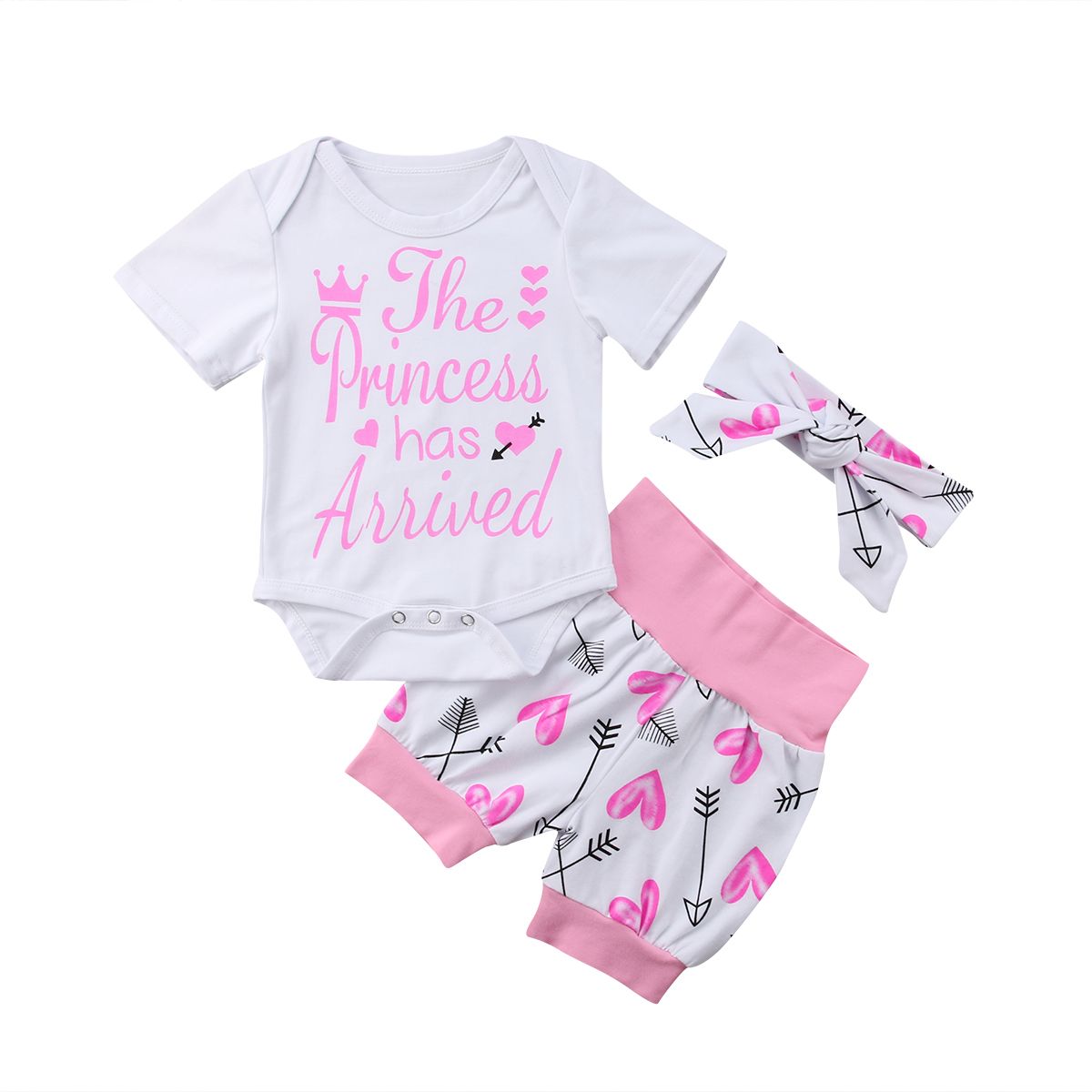2018 Bebés Bebés Mangas Cortas Princesa Cartas Romper Flecha Pantalones Set Recién Nacido Mono Ropa De Verano Trajes Conjunto Dulce 2018 Bebés Bebés Mangas Cortas Princesa Cartas Romper Flecha Pantalones Set Recién Nacido Mono Ropa De Verano Trajes Conjunto Dulce