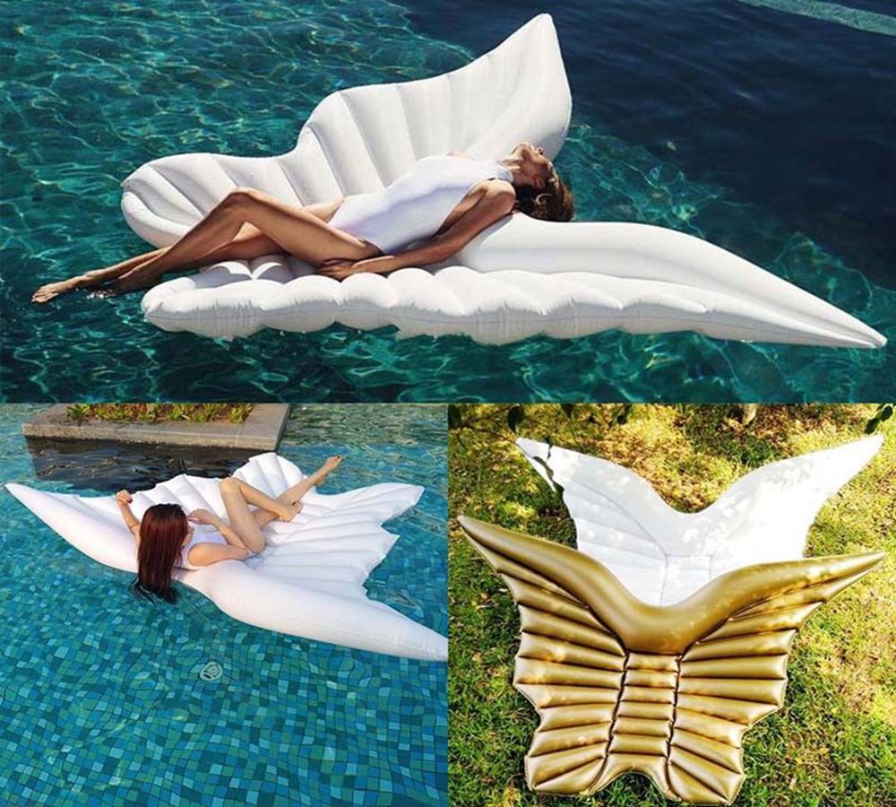 Inflatable Floats S Giant Angel Wings Inflatable Floats S Giant Angel Wings Float Swim Ring Pool Toys Boia Piscina Dda253