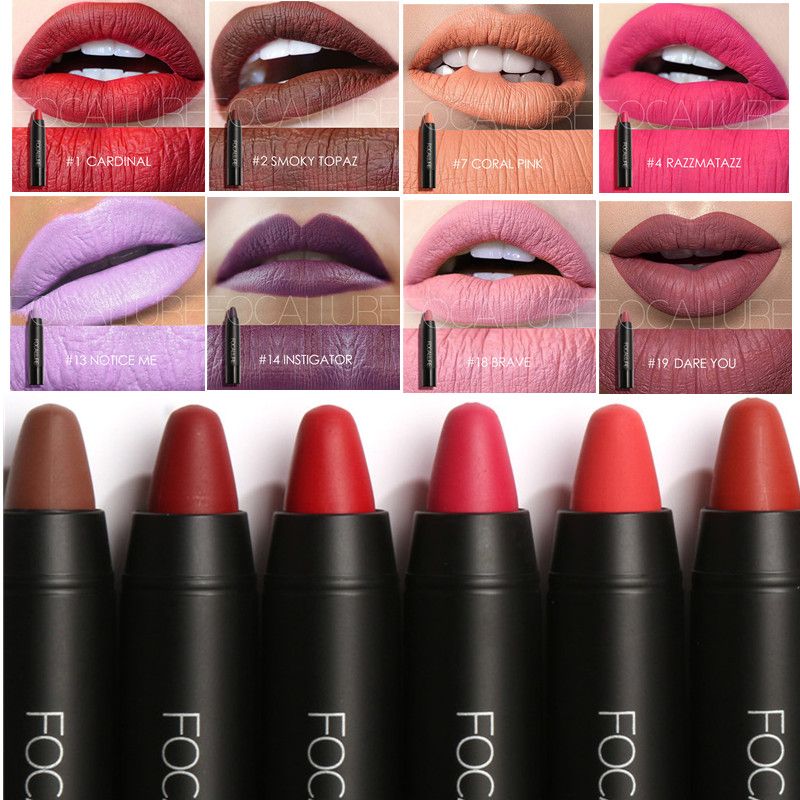 Beauty Essentials Lipstick 2019 New Style Brand Makeup Waterproof Lipstick With Lip Pencil Long Lasting Easyto Wear Makeup Lips Matte Lipstick Liquid Lipstick Batoom Baby
