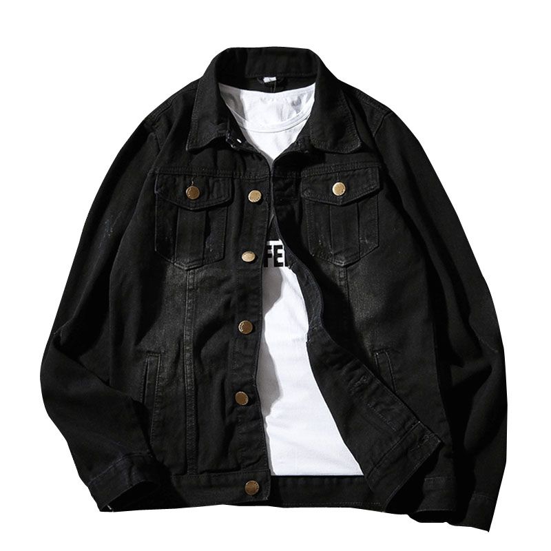 2018 Autumn New Men S Black Denim Jacket Good Quality Fashion Jeans 2018 Autumn New Men S Black Denim Jacket Good Quality Fashion Jeans Jackets Slim Fit Casual Vintage Clothing 4xl 5xl Fur Leather Outerwear For