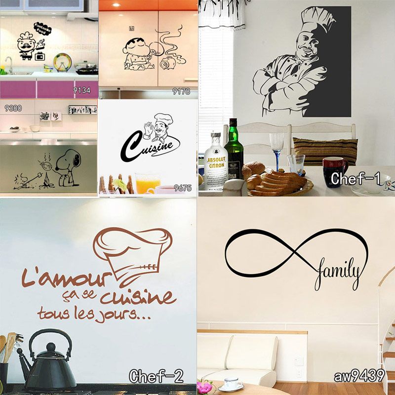 removable decals kitchen stickers chef de cuisine removable decals