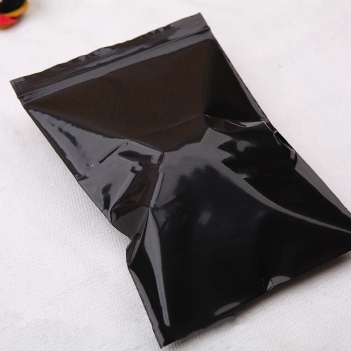 0.12mm Black Color Ziplock Zipped Poly Lightproof Bags/ Plastic Zip
