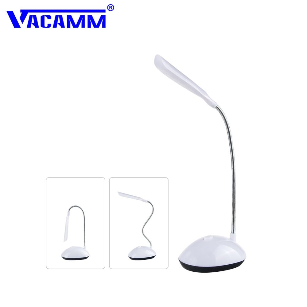 Vacamm New Led Reading Desk Lamp Aaa Battery 360 Degree Rotatable Touch Table Light Home Decoration Lighting Protection Eyes