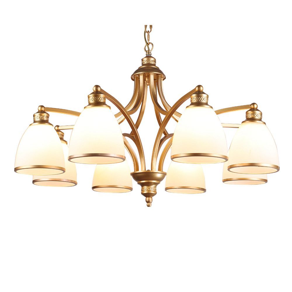 Oovov American Village Living Room Chandelier Gold Iron Glass E27 Oovov American Village Living Room Chandelier Gold Iron Glass E27 For Study Restaurant Pendant Light Lamp Lights