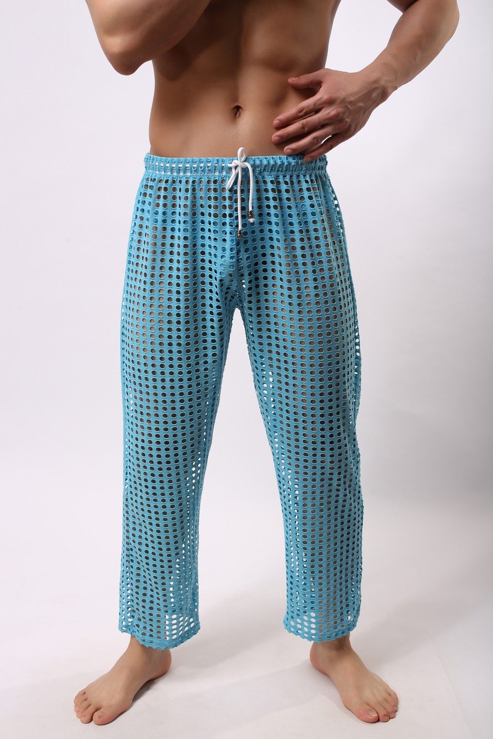 Mens Sleepwear Dropshipping Wholesaler Samlla Sells Men Sleep Lounge Sexy Mesh Pants For Men