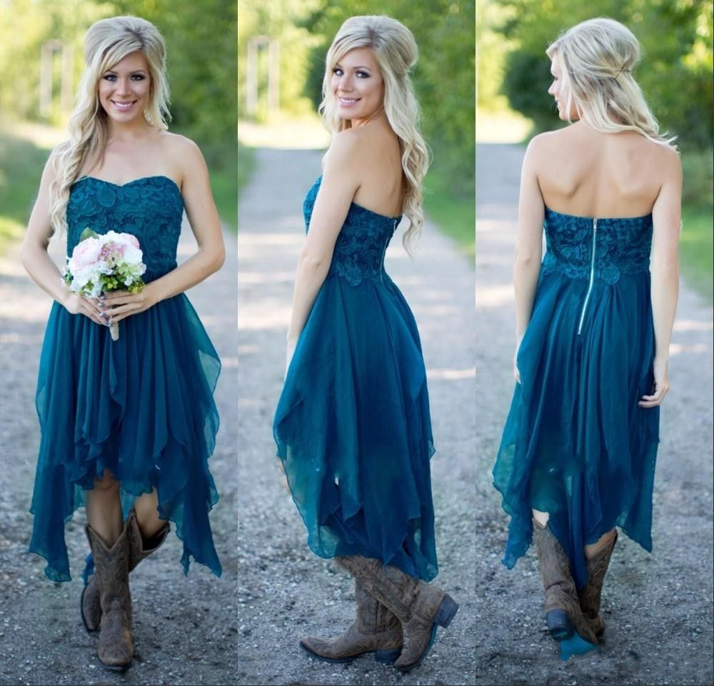 Teal and Yellow Bridesmaid Dresses