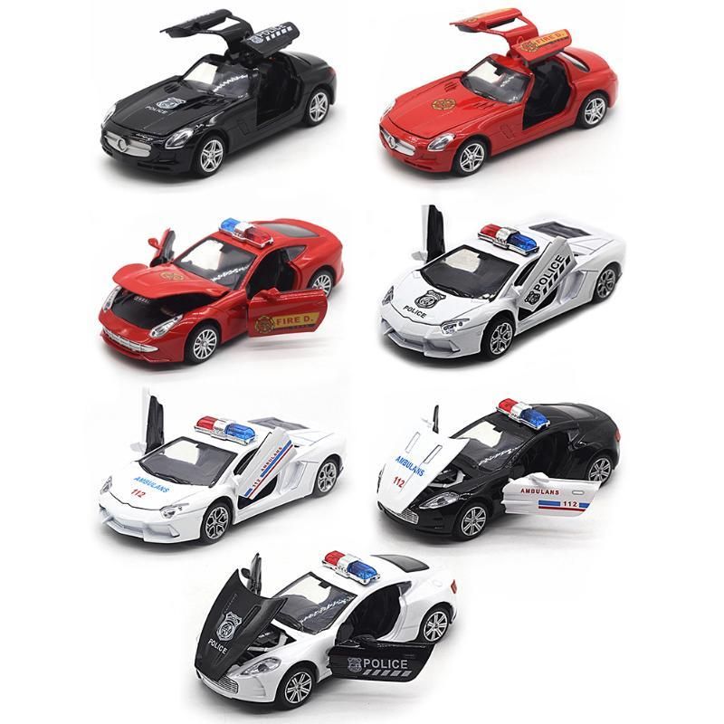 Pull 1 Ambulancia Control Luces 30 Sonido Simulación De Back Modelo Coche Kids Aleación Force Tres Puertas Policía MqSULzVpG