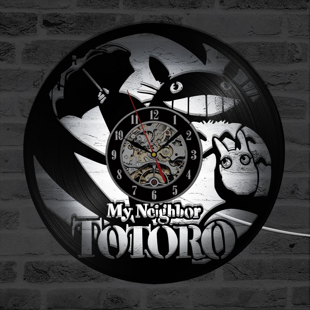 Led Verlichting Vinyl Record Klok Mijn Neibhor Totoro Cartoon Model ... Led Verlichting Vinyl Record Klok Mijn Neibhor Totoro Cartoon Model ...
