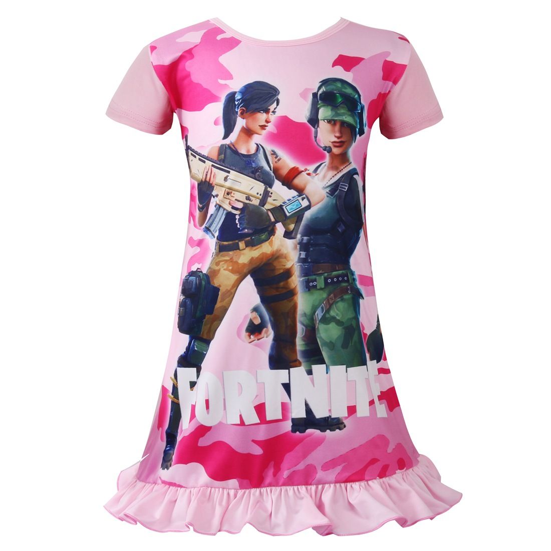 fortnite girls pajamas girls summer skirts cartoon print children s nightgown princess dress for girls age 4 9 years christmas pjs for boys boys pajama - fortnite age