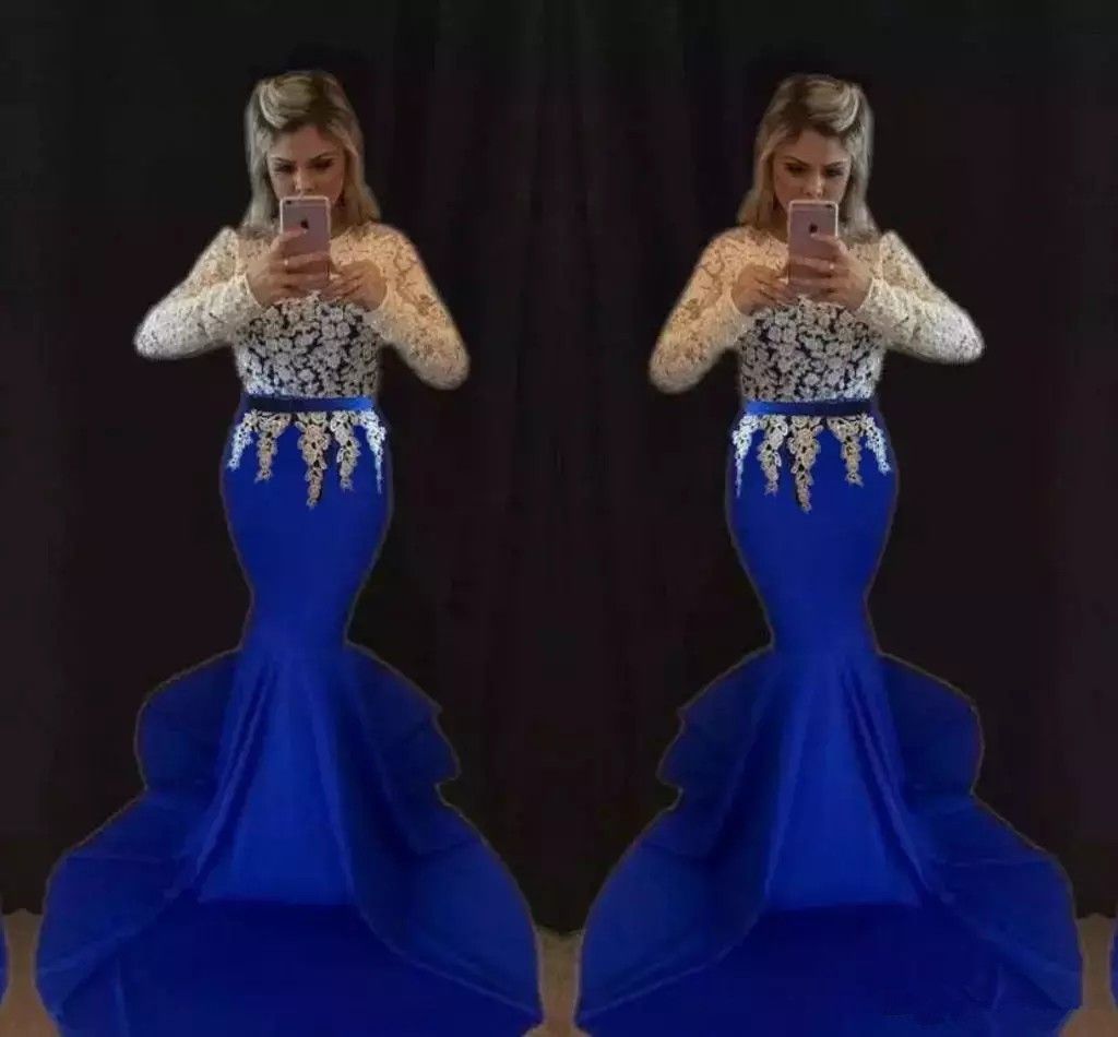 blue western gown