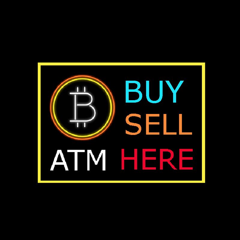 Bitcoin Atm Buy Sell Here Custom Handmade Real Glass Tube Neon Sign Company Virtual Currency Robocoin Advertising Display Neon Signs 24 X20 - 