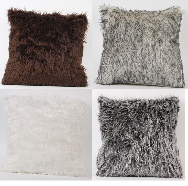 soft plush square cushion