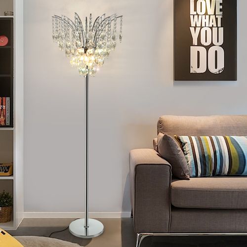 Luxury Modern Royal Dimmable Floor Lamps Crystals For Living Room Luxury Modern Royal Dimmable Floor Lamps Crystals For Living Room Bedroom Study Office Dinning K9 Crystal Led Lighting Light