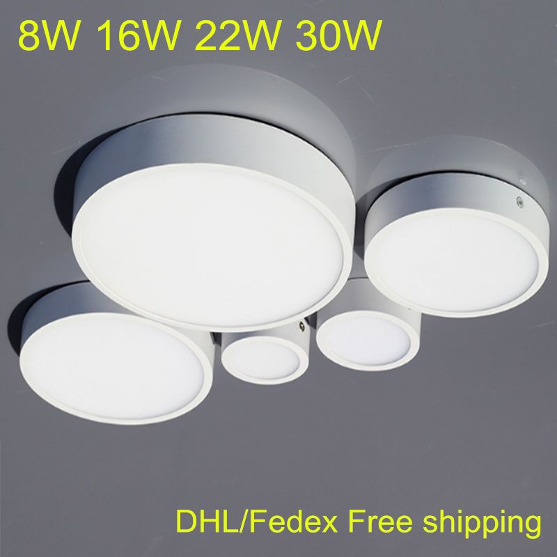 Ultra Thin 8w 16w 22w 30w Round Square Led Panel Surface Mounted Ultra Thin 8w 16w 22w 30w Round Square Led Panel Surface Mounted Lighting Fixture Ceiling Light Ac110v 220v Wiring Downlights Trimless From