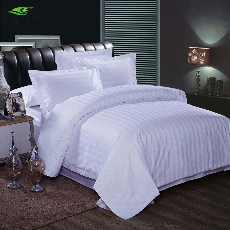 acheter e blanc taie d'oreiller hôtel 40s haute qualité 100% satin