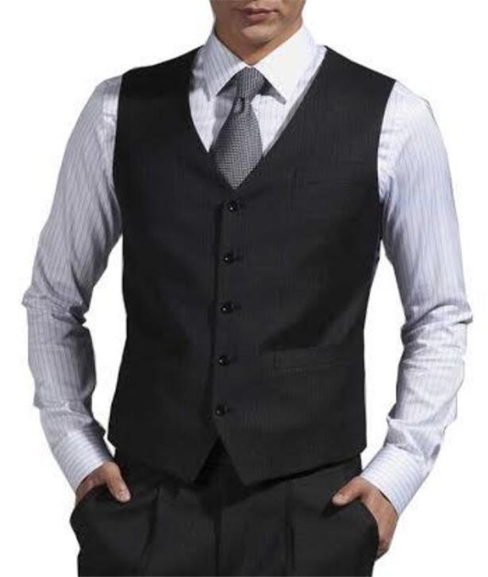 Black Formal Men Suits Vests Custom Made Wedding Groom Vest 2018