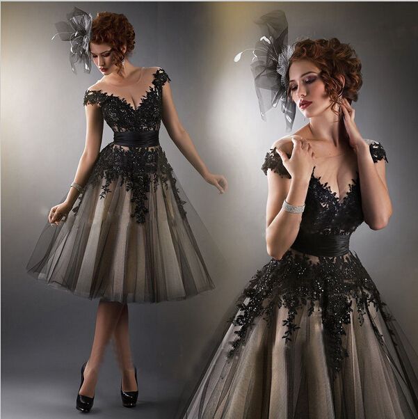 designer black cocktail dresses