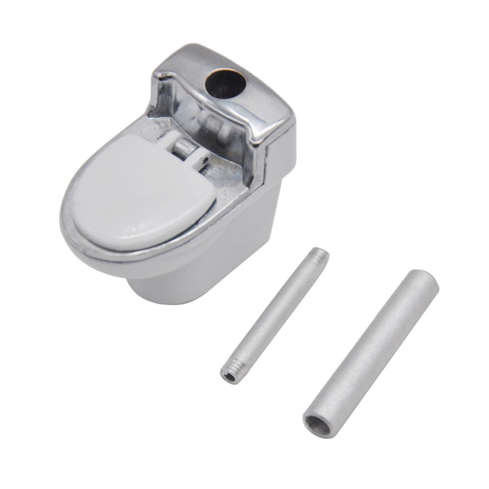 2020 Premium Toilet Model Metal Smoking Herb Pipe 95 MM With Metal Bowl
