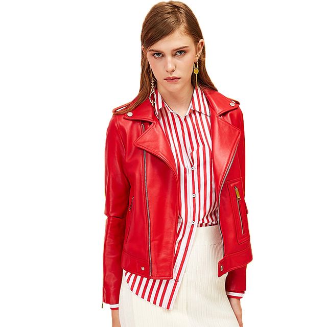 Pu Leather Jacket Women Red Black Faux Punk Outwear Pu Leather Jacket Women Red Black Faux Punk Outwear Motorcycle Biker Er Spring Uk 2019 From Blueofthesea 58 3 Dhgate