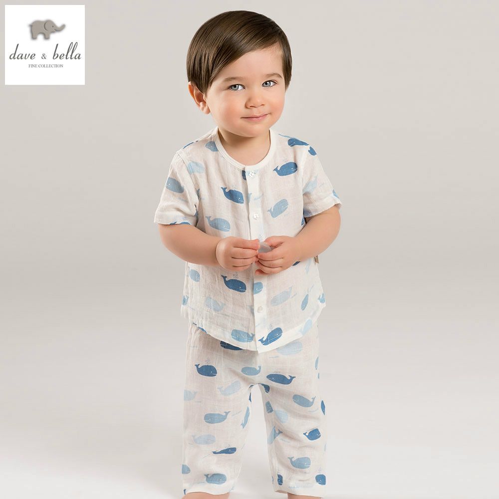db5225 dave bella summer pajamas guaze sleeping clothing sets