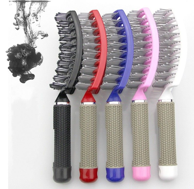 Professional Anti Static Hair Brush Curved Row Hair Comb Hairstyle