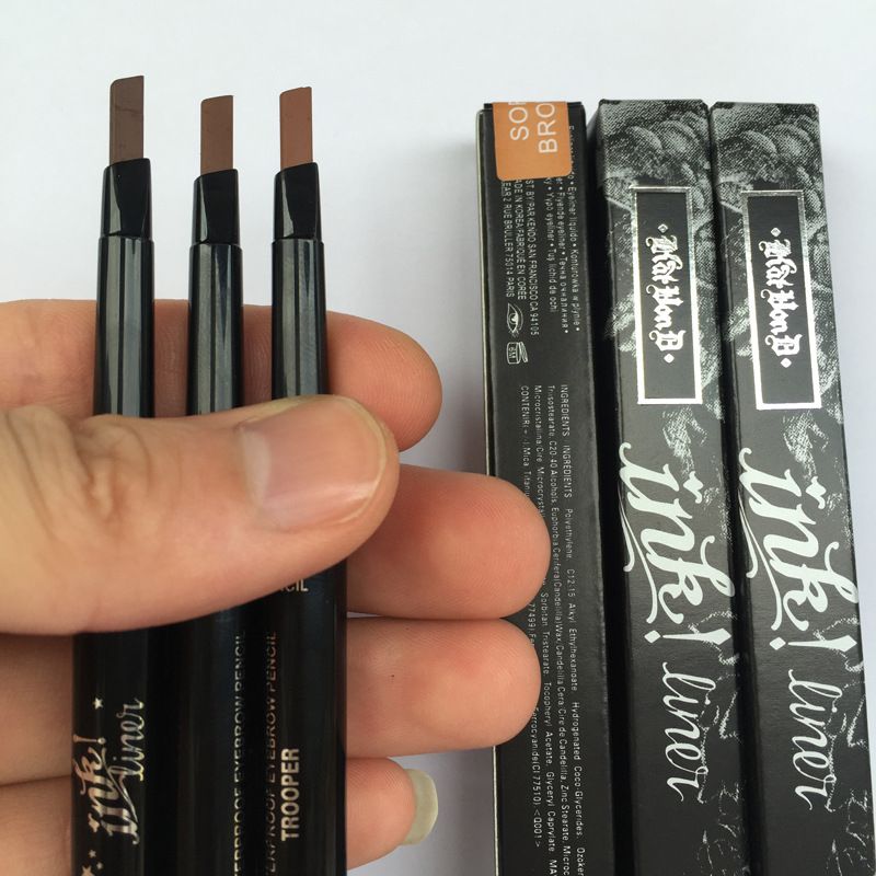 kat von d makeup 2 in 1 waterproof eyebrow pencil with eyebrow