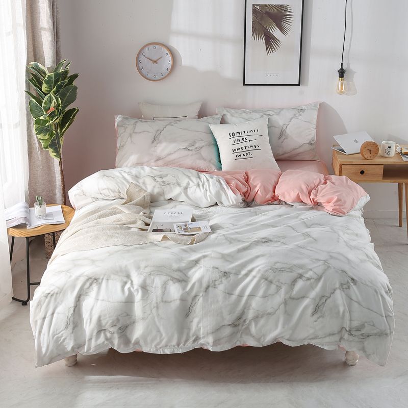 Marble Pattern Printed Bedding Quilt Cover Set Modern Bed King Marble Pattern Printed Bedding Quilt Cover Set Modern Bed King Sheets Pillowcases Romantic J Queen Comforter Sets Nursery From