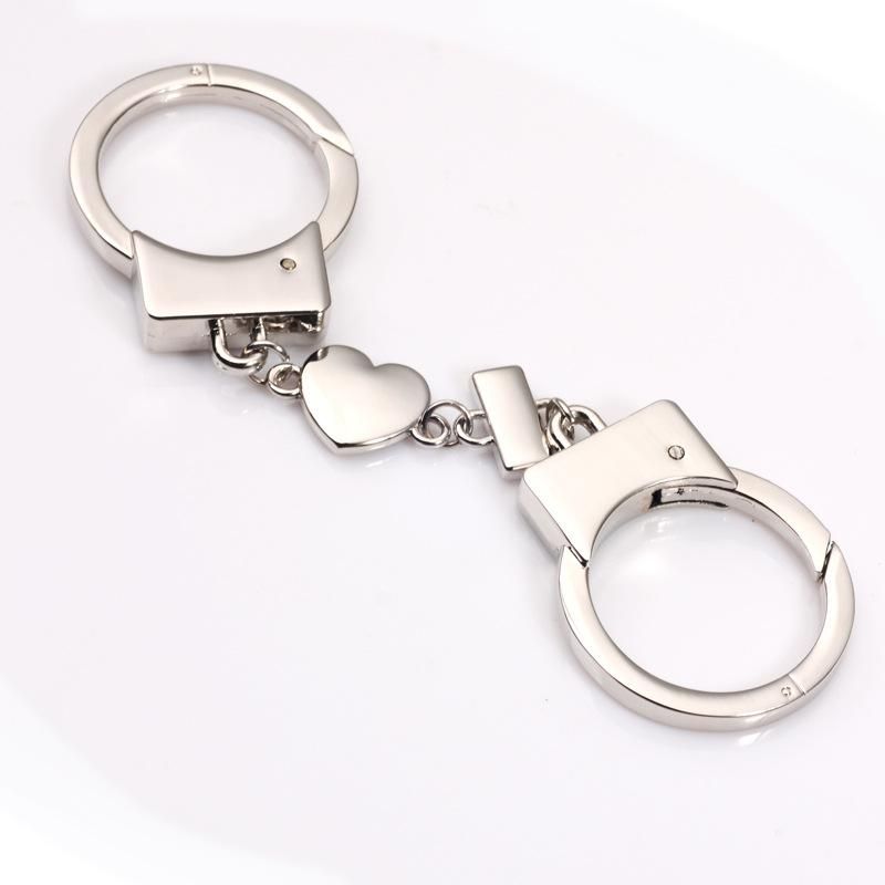 Handcuffs Metal Keychain Keyfob Keyring Fashion Romantic Valentine