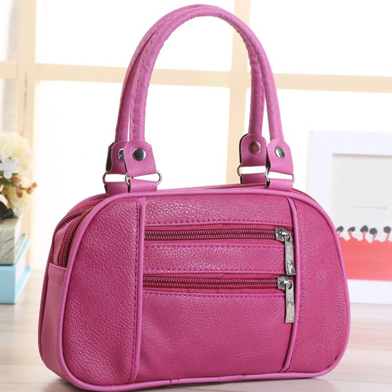 Small Bags For Women 2017 New Handbag Pu Stylish Double Zipper Bag For