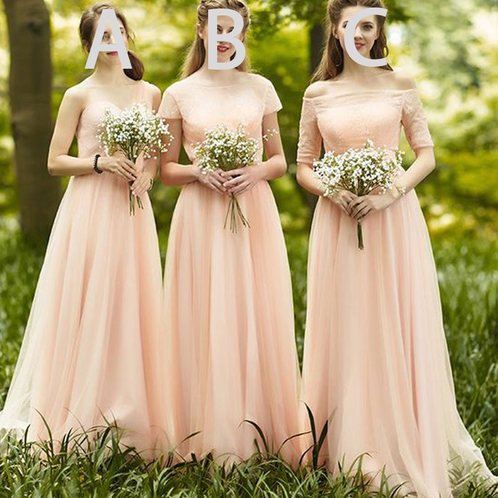 short peach bridesmaid dresses